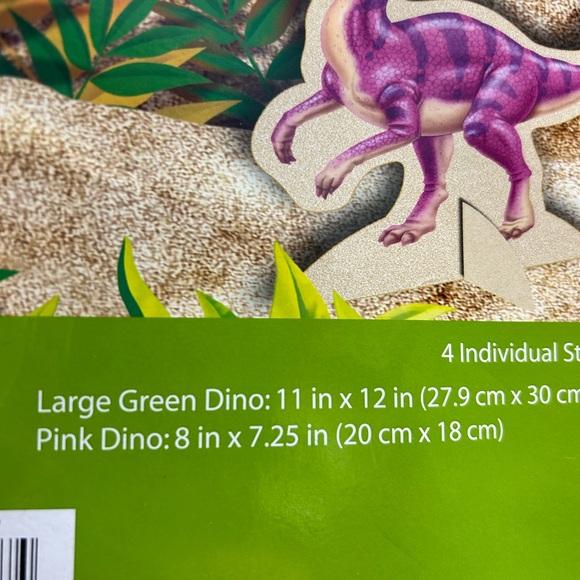 Dinosaur Party room decor centerpieces & wooden Triceratops 9 pieces total Large - Picture 5 of 14